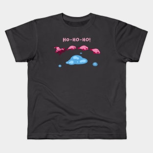 Santa Blobfish Claus Ho-Ho-Ho! Kids T-Shirt